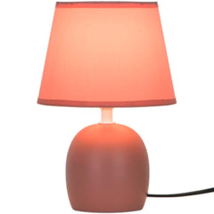 Inspire Poki Table Lamp Ceramic Fabric E14x1 H26cm Orange