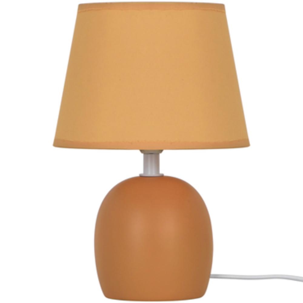Inspire Poki Table Lamp Ceramic Fabric E14x1 H26cm Yellow